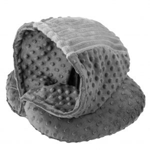 Подушка DROM Luxury для путешествий с капюшоном Серый (10201)